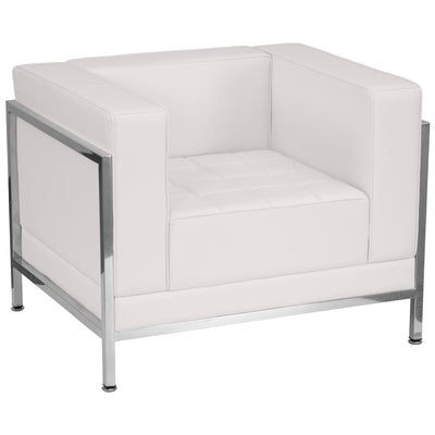 HERCULES Imagination Series Contemporary LeatherSoft Modular Chair with Quilted Tufted Seat and Encasing Frame - View 1
