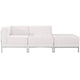Melrose White |#| White LeatherSoft 3 Piece Modular Chair & Ottoman Set w/Taut Back &Seat