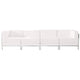 Melrose White |#| White LeatherSoft 4 Piece Modular Lounge Set with Taut Back and Seat