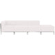 Melrose White |#| White LeatherSoft 4 Piece Modular Chair & Ottoman Set w/Taut Back &Seat
