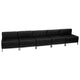 Black |#| 5 Piece Black LeatherSoft Modular Lounge Set with Taut Back and Seat