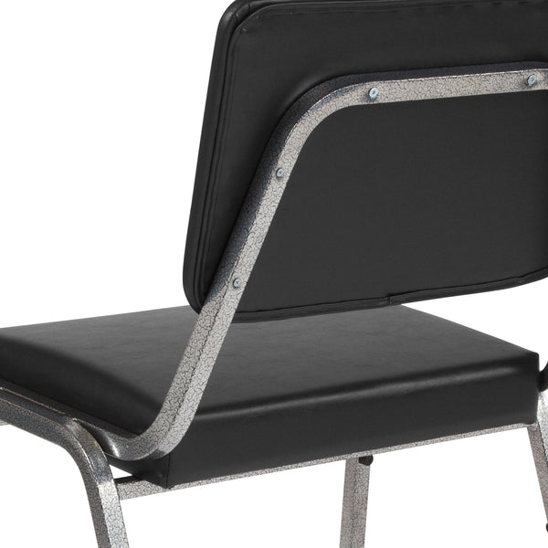 Black Vinyl |#| 1000 lb. Rated Black Antimicrobial Vinyl Bariatric Medical Reception Chair