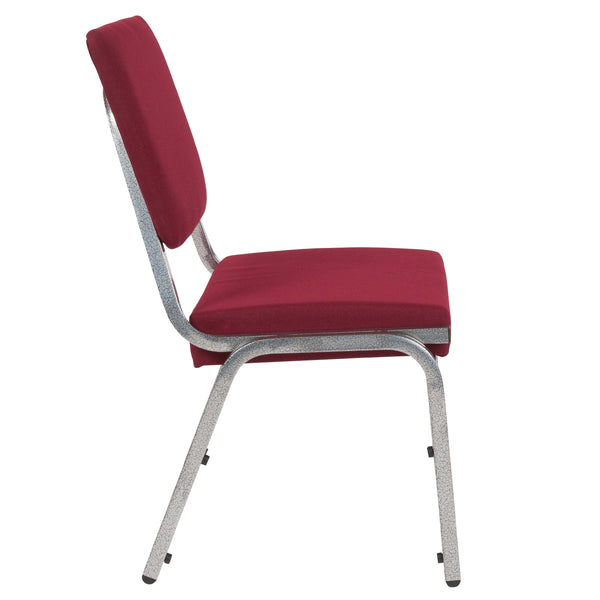 Burgundy Fabric |#| 1000 lb. Rated Burgundy Antimicrobial Fabric Bariatric Medical Reception Chair