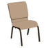 HERCULES Series 18.5''W Church Chair in E-Z Vinyl - Gold Vein Frame