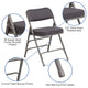 Gray |#| 18inchW Premium Triple Braced & Double Hinged Gray Fabric Metal Folding Chair