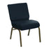 HERCULES Series 21''W Church Chair in E-Z Vinyl - Gold Vein Frame