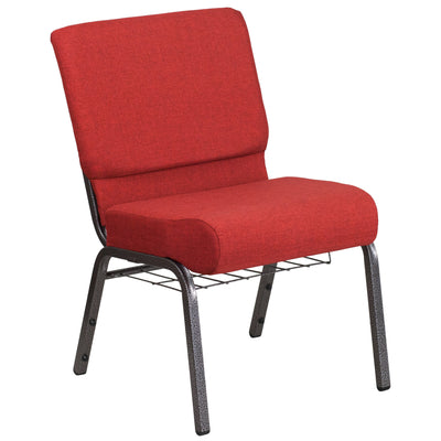 HERCULES Series 21''W Church Chair with Book Rack - View 1