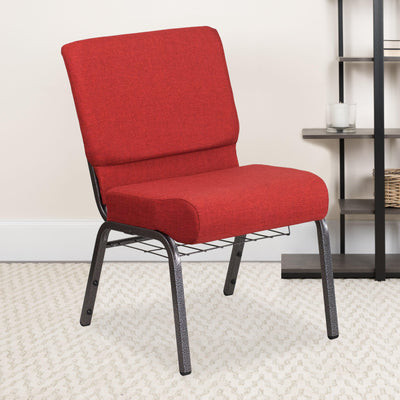 HERCULES Series 21''W Church Chair with Book Rack - View 2