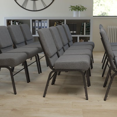 HERCULES Series 21''W Church Chair with Book Rack - View 2