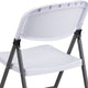 White |#| 330 lb. Capacity Granite White Plastic Folding Chair with Charcoal Frame