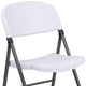 White |#| 330 lb. Capacity Granite White Plastic Folding Chair with Charcoal Frame