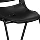 Black Plastic/Black Frame |#| 440 lb. Rated Kid's Black Contour Shell Stack Chair-Black Frame-14inch Seat Height