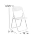 White |#| 500 lb. Capacity Heavy Duty White Folding Chair with Built-in Ganging Brackets