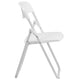 White |#| 500 lb. Capacity Heavy Duty White Folding Chair with Built-in Ganging Brackets