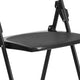 Black |#| 500 lb. Capacity Heavy Duty Black Folding Chair with Built-in Ganging Brackets