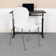 White |#| 551 lb. Capacity Contemporary White Ribbed Back Design Stack Chair