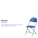 Blue |#| 650 lb. Capacity Blue Plastic Fan Back Folding Chair - Commercial & Event Chairs