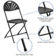 Black |#| 650 lb. Capacity Black Plastic Fan Back Folding Chair-Commercial & Event Chairs