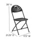 Black |#| 650 lb. Capacity Black Plastic Fan Back Folding Chair-Commercial & Event Chairs