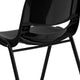 Black Plastic/Black Frame |#| 661 lb. Capacity Black Ergonomic Stack Chair w/ Black Frame-16inch Seat Height