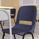 True Navy Plastic/Black Frame |#| 661 lb. Capacity Navy Ergonomic Stack Chair w/ Black Frame-16inch Seat Height