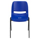 Navy Plastic/Black Frame |#| 661 lb. Capacity Navy Ergonomic Shell Stack Chair w/Black Frame-16inch Seat Height