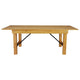 Light Natural |#| 7' x 40inch Rectangular Antique Rustic Solid Pine Folding Farm Table