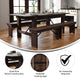 Mahogany |#| 7' x 40inch Rectangular Antique Rustic Solid Pine Folding Farm Table