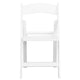 800 lb. Capacity White Resin Folding Chair with Slatted Seat