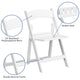 800 lb. Capacity White Resin Folding Chair with Slatted Seat