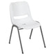 White |#| White Ergonomic Shell Student Stack Chair - Classroom Chair / Office Guest Chair