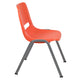 Orange |#| Orange Ergonomic Shell Student Stack Chair - Classroom Chair/Office Guest Chair