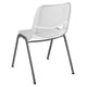 White |#| White Ergonomic Shell Student Stack Chair - Classroom Chair / Office Guest Chair