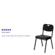 880 lb. Capacity Black Plastic Stack Chair with Open Back and Black Frame