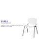 White |#| 880 lb. Capacity White Perforated Back Plastic Stack Chair with Gray Frame