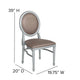 Taupe Vinyl/Silver Frame |#| 900 lb. Capacity King Louis Chair with Taupe Vinyl Back & Seat and Silver Frame