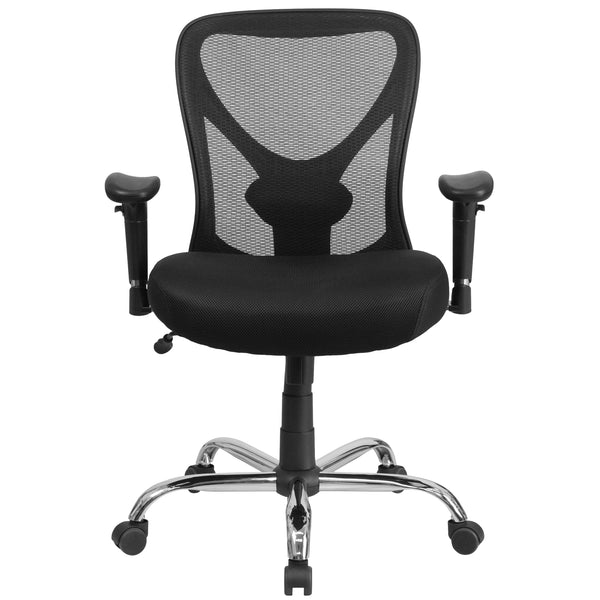 Big & Tall 400 lb. Rated Black Mesh Swivel Ergonomic Task Office Chair