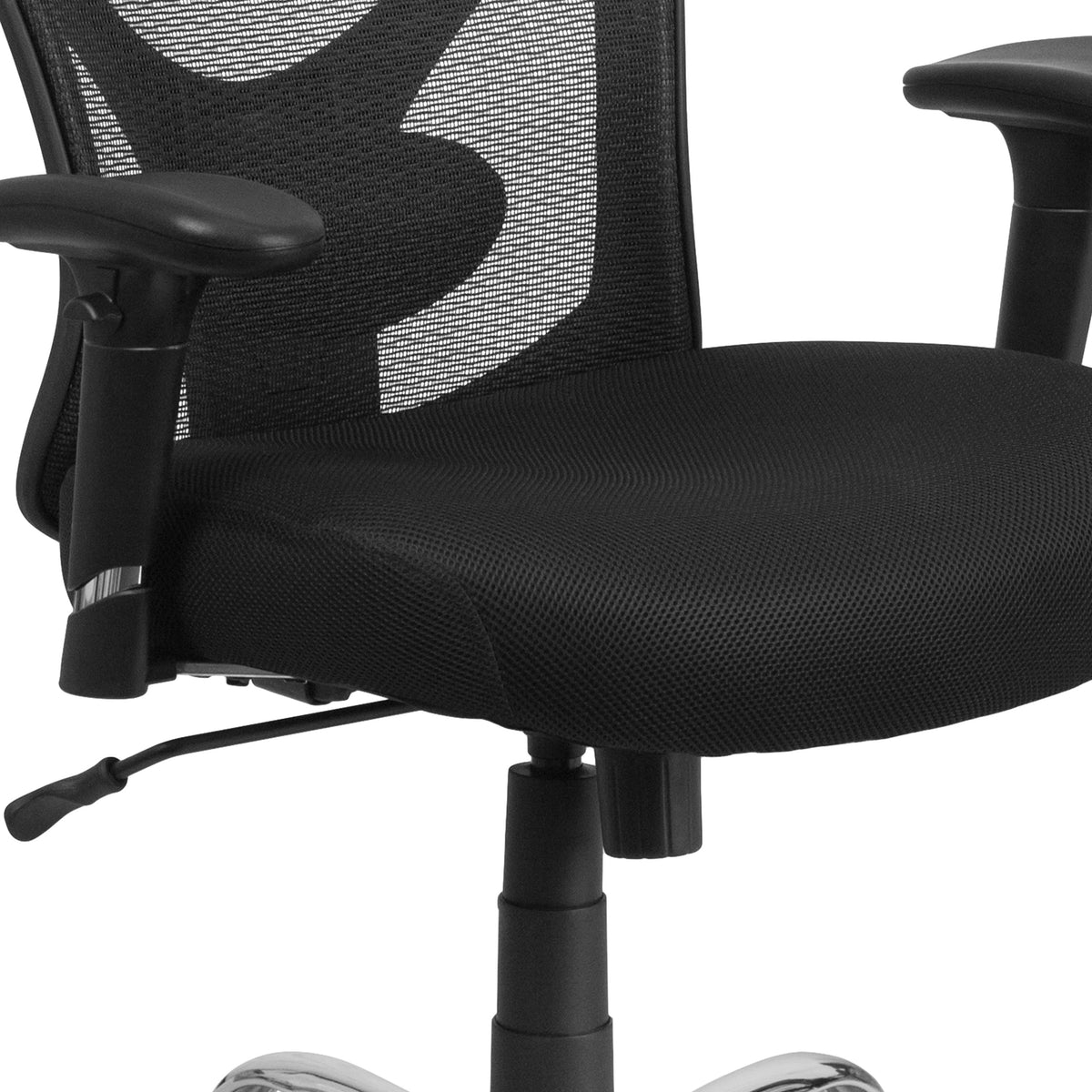 Big & Tall 400 lb. Rated Black Mesh Swivel Ergonomic Task Office Chair