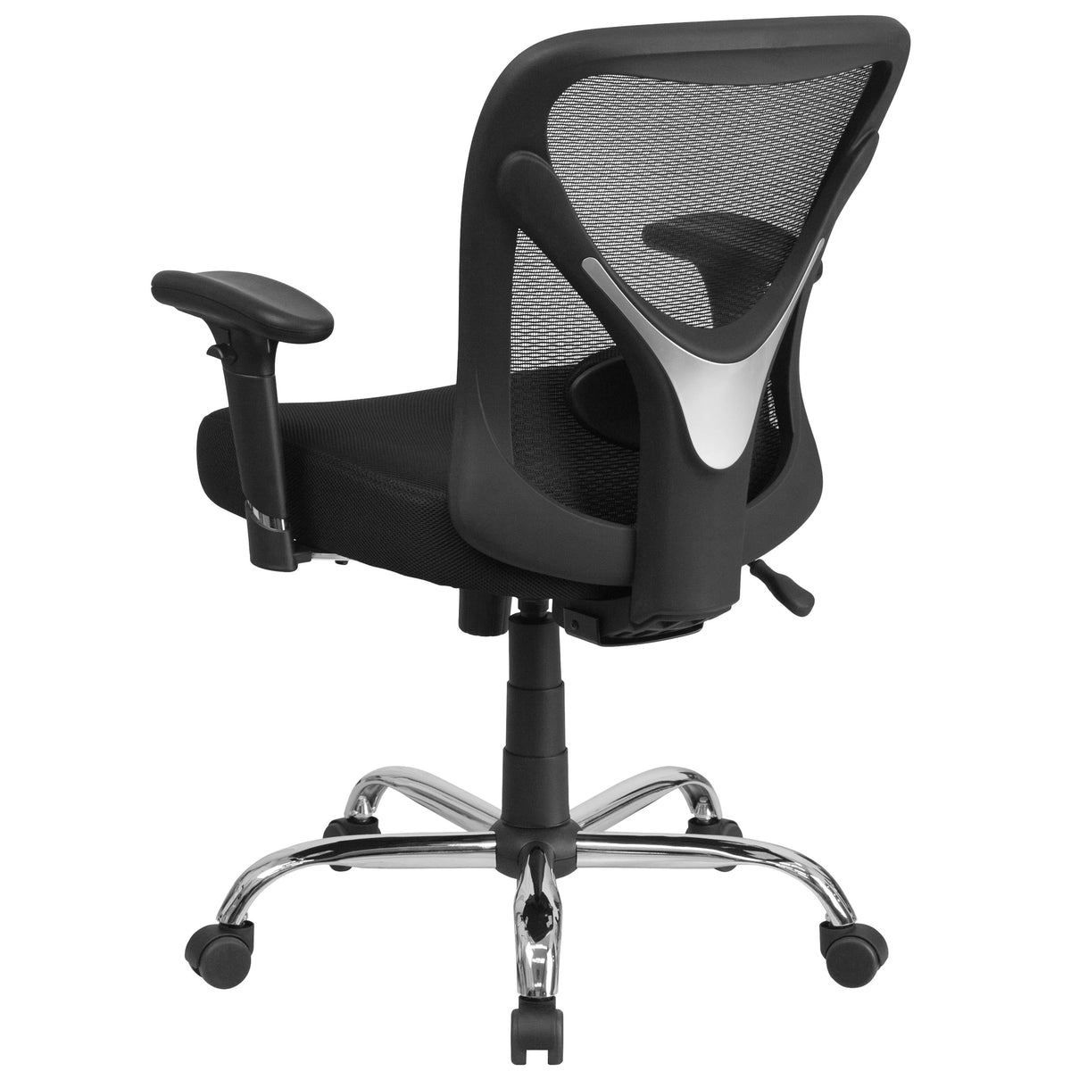 Big & Tall 400 lb. Rated Black Mesh Swivel Ergonomic Task Office Chair