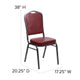 Burgundy Vinyl/Silver Vein Frame |#| Crown Back Stacking Banquet Chair in Burgundy Vinyl - Silver Vein Frame