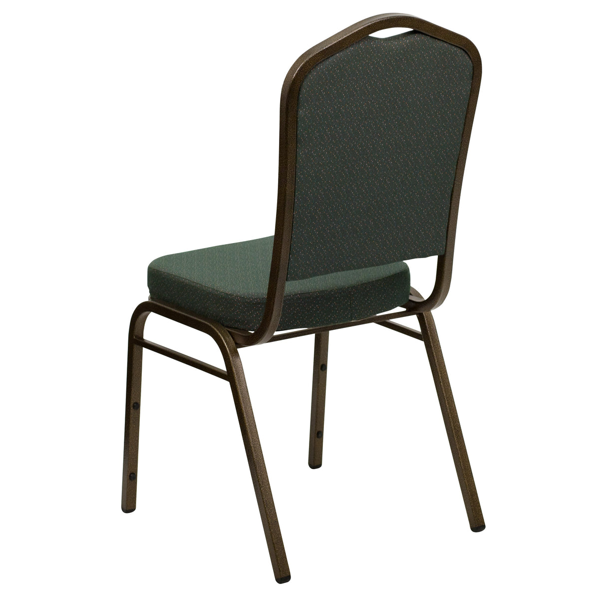 Brown Vinyl/Copper Vein Frame |#| Crown Back Stacking Banquet Chair in Brown Vinyl - Copper Vein Frame