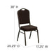 Navy Blue Patterned Fabric/Gold Frame |#| Crown Back Stacking Banquet Chair in Navy Blue Patterned Fabric - Gold Frame