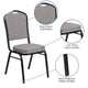 Gray Fabric/Black Frame |#| Crown Back Stacking Banquet Chair in Gray Fabric - Black Frame