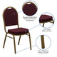 Burgundy Patterned Fabric/Gold Frame |#| Dome Back Stacking Banquet Chair in Burgundy Patterned Fabric - Gold Frame