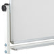 45.25"W x 54.75"H |#| 45.25"W x 54.75"H Double-Sided Mobile White Board with Shelf - Flip Over Board