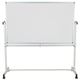 64.25"W x 64.75"H |#| 64.25"W x 64.75"H Double-Sided Mobile White Board with Shelf - Flip Over Board