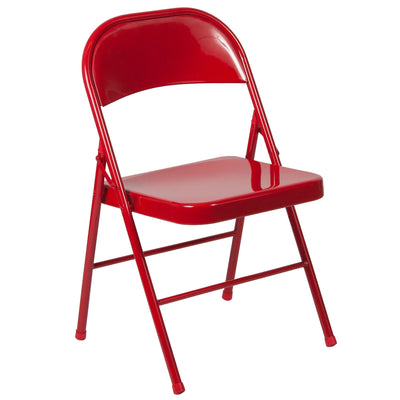 HERCULES Series Double Braced Metal Folding Chair - View 1