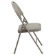 Gray Vinyl/Gray Frame |#| Ultra-Premium Triple Braced Gray Vinyl Folding Chair with Easy-Carry Handle