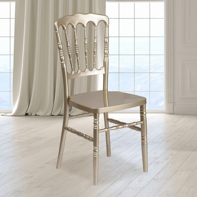 HERCULES Series Resin Stacking Napoleon Chair with Free Cushion - View 2