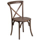 Early American |#| Stackable Early American Wood Cross Back Chair - Dining Room Seating